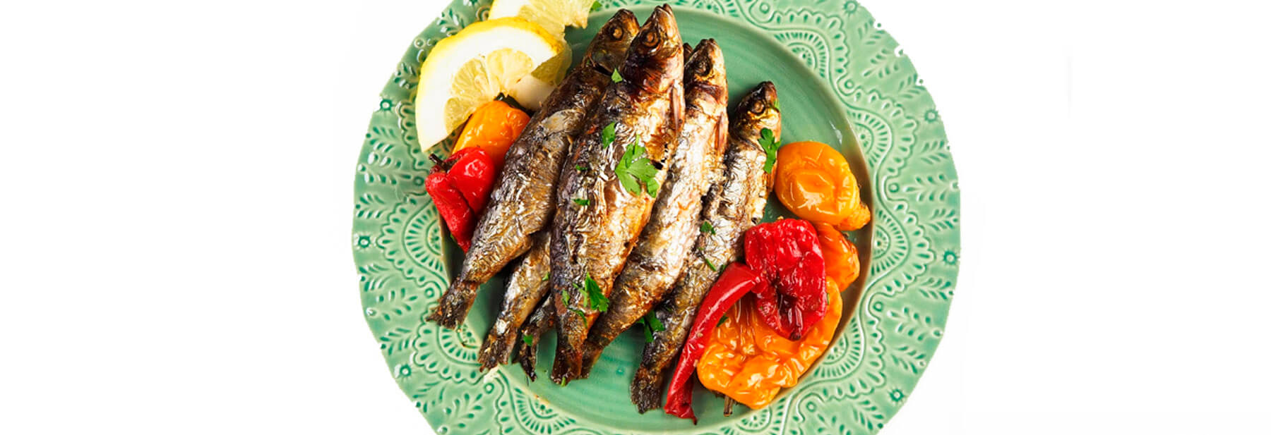 Sardinha no forno com pimentos
