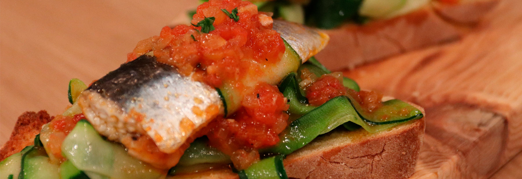 Filetes de sardinha em vinagrete de tomate